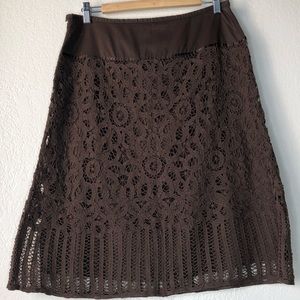 🔺SOLD🔻Apt 9 A-Line Crochet Skirt with Lining Size 8